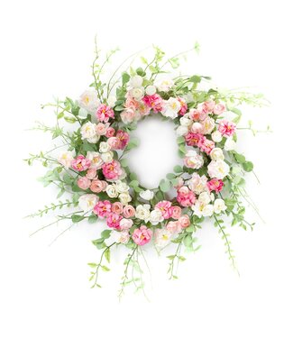 23” Mixed Floral Wreath Eva/Paper