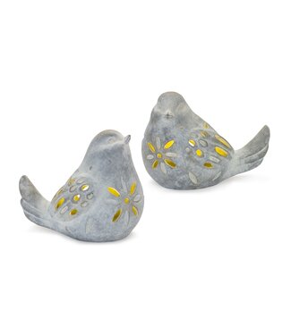 5.5" Bird With Led Resin