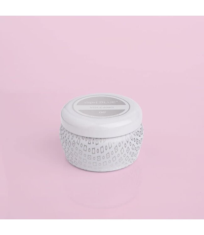 CAPRI BLUE Volcano Signature White  Mini Tin Candle