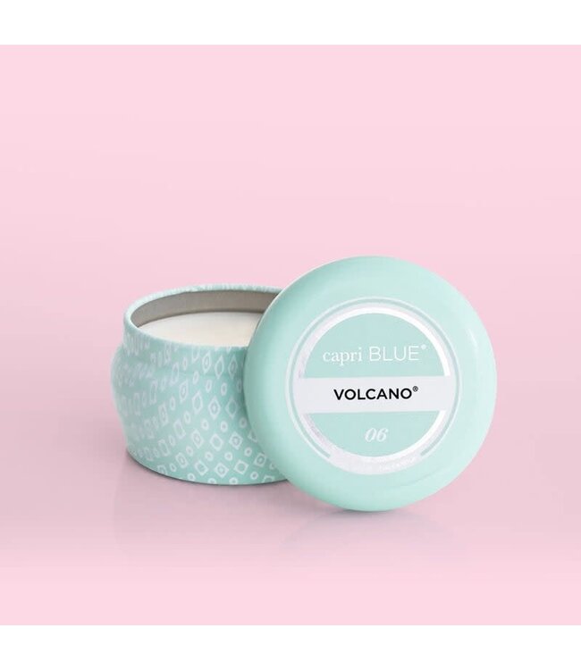 CAPRI BLUE Volcano Signature Aqua Mini Tin Candle