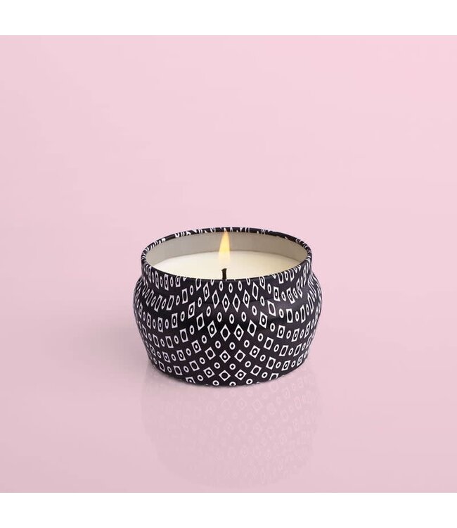CAPRI BLUE Volcano Signature Black Mini Tin Candle