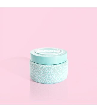 CAPRI BLUE Volcano Aqua Printed Tin Travel Candle