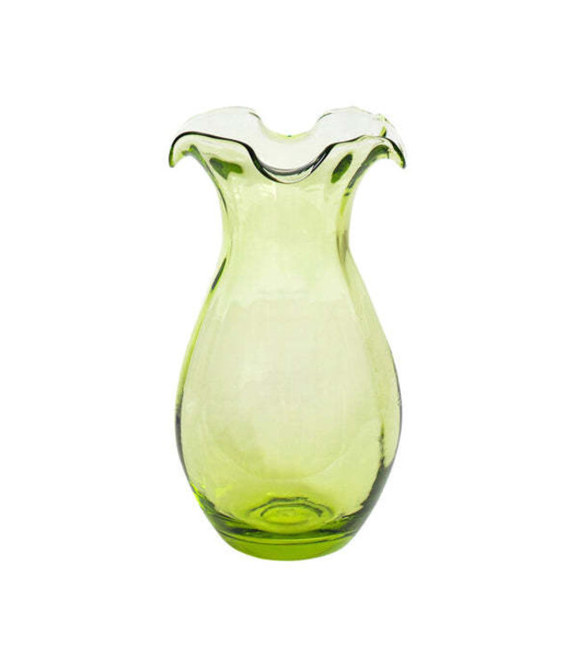 VIETRI Hibiscus Glass Vertical Fluted Small Vase
