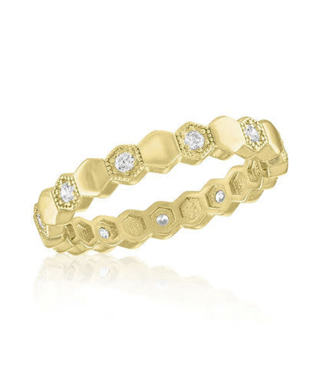 Honeycomb Eternity Gold Layers Ring