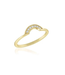 Curved CZ Gold Layers Rings