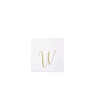 VIETRI Papersoft Gold Monogram Cockail Napkins