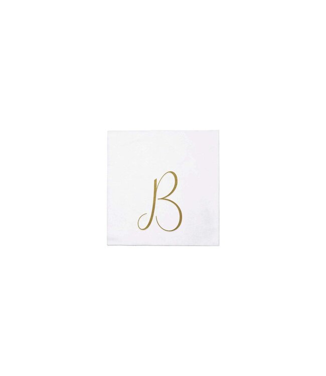 VIETRI Papersoft Gold Monogram Cockail Napkins