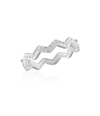 Zig-Zag Infinity Stack Ring