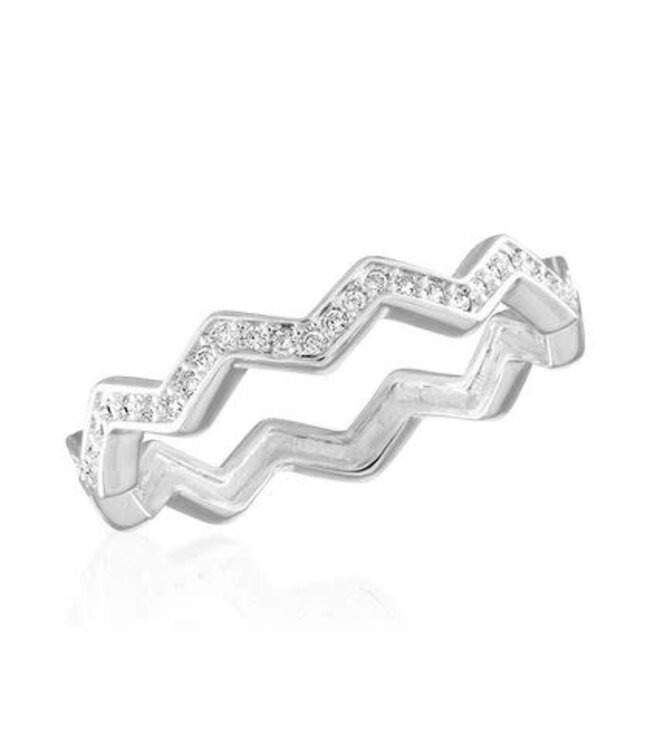 Zig-Zag Infinity Stack Ring
