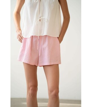 Lilliana Striped Adjustable Tie Waist Shorts