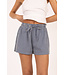 Arielle Striped Dolphin Hem Shorts