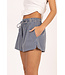 Arielle Striped Dolphin Hem Shorts