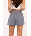 Arielle Striped Dolphin Hem Shorts