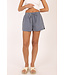 Arielle Striped Dolphin Hem Shorts