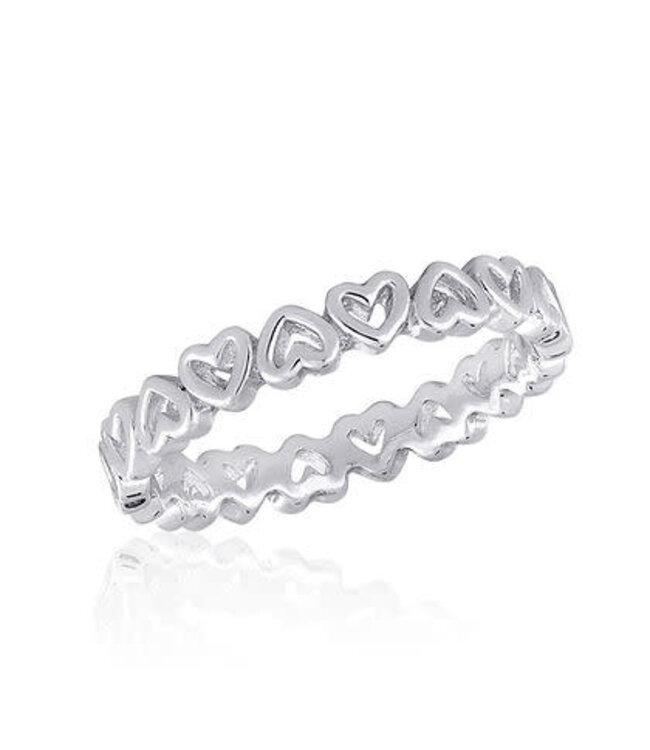 Heart Band Stack Ring