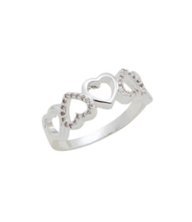 Heart CZ Stack Ring