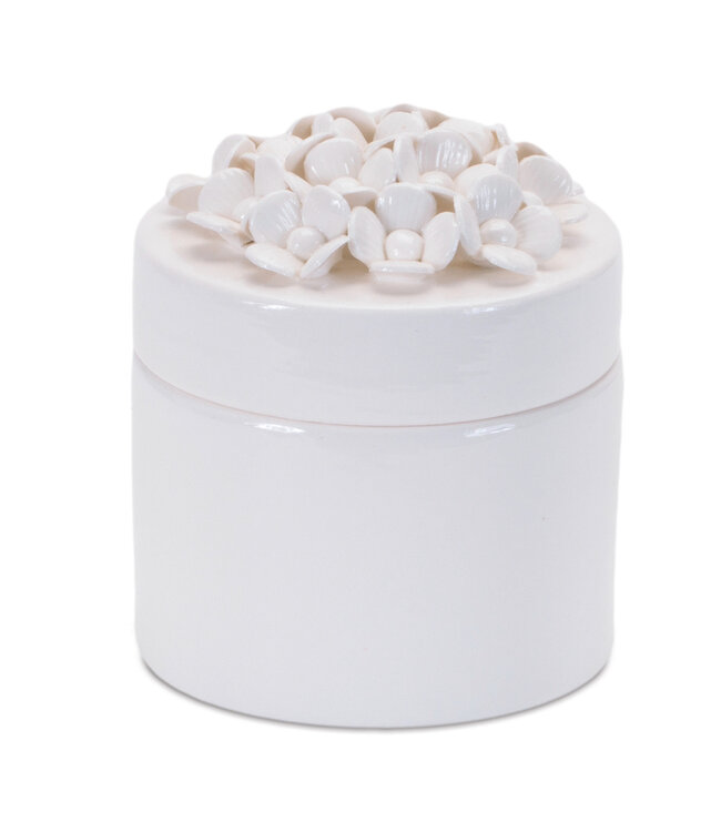 4" x 4.5" Floral Box Stoneware