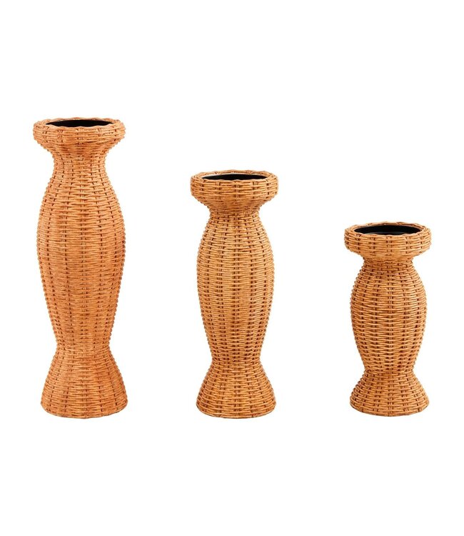 Resin Woven Candlesticks