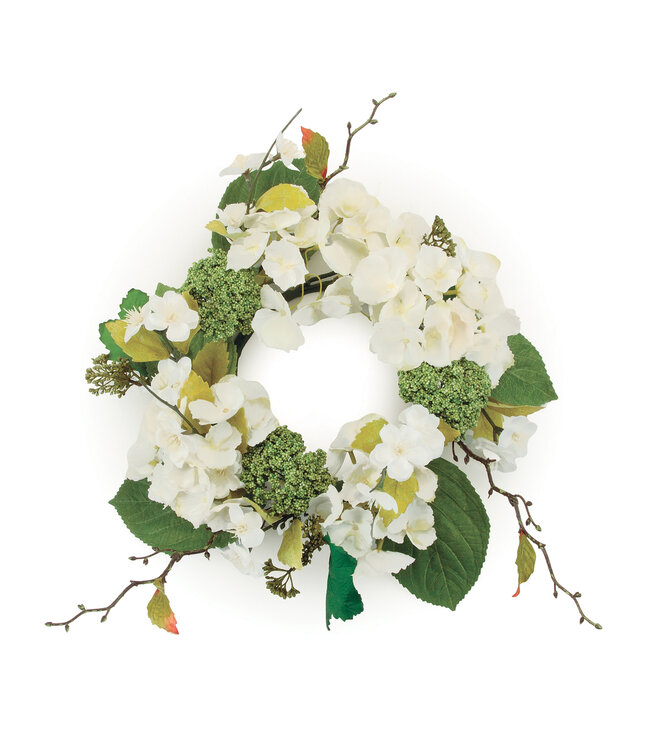 15"D Hydrangea Candle Ring Fabric