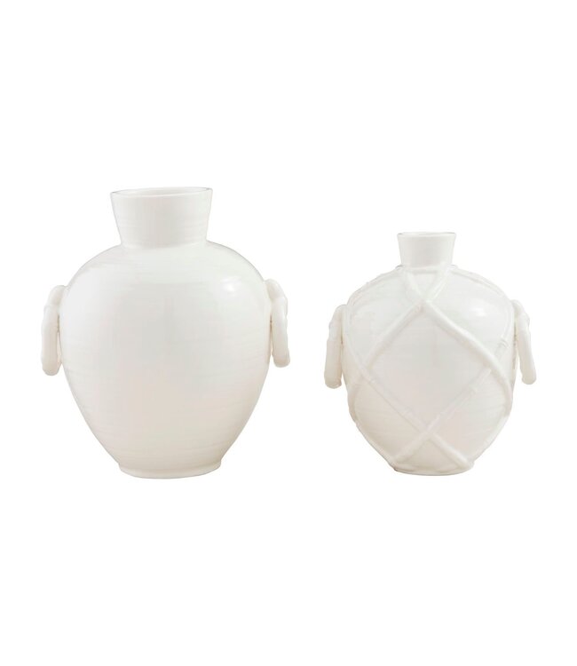 White Bamboo Vase