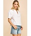 Ivy Short Sleeve V-Neck Woven Top
