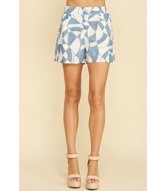Zoe Printed High Waisted Shorts