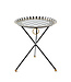 MACKENZIE CHILDS Tilt Top Black Tripod Table
