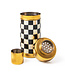 MACKENZIE CHILDS Courtly Check 3260 Gold Cocktail Shaker