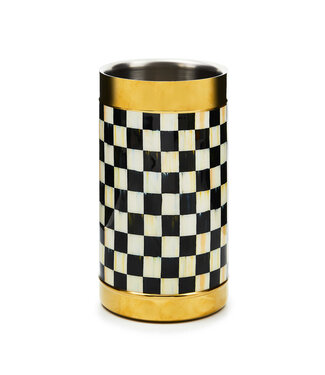 MACKENZIE CHILDS Courtly Check 3260 Gold Wine Cooler