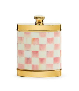 MACKENZIE CHILDS Rosy Check 3260 Flask