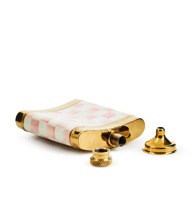 MACKENZIE CHILDS Rosy Check 3260 Flask