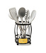 MACKENZIE CHILDS Sterling Check Utensil Caddy Set