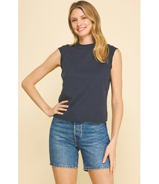 Sandra Overlapped Sleeve Detailed Top