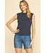 Sandra Overlapped Sleeve Detailed Top