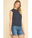 Sandra Overlapped Sleeve Detailed Top