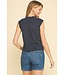Sandra Overlapped Sleeve Detailed Top