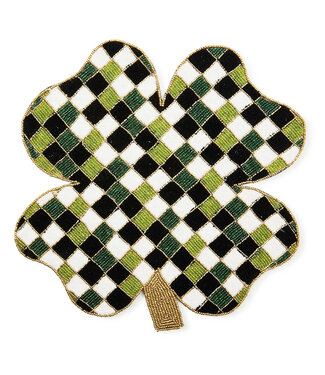MACKENZIE CHILDS Shaped Lucky Clover Placemat