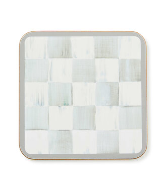 MACKENZIE CHILDS Sterling Check Cork Back Coasters, Set of 4