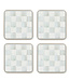 MACKENZIE CHILDS Sterling Check Cork Back Coasters, Set of 4