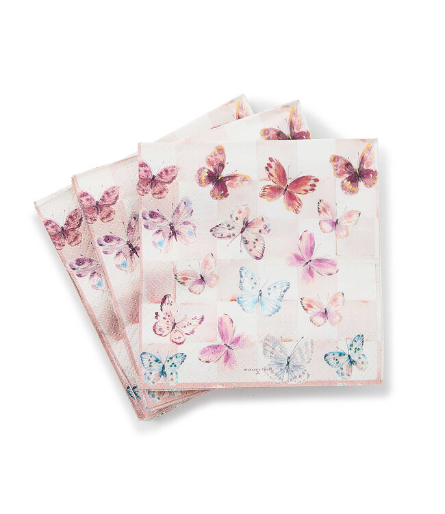 MACKENZIE CHILDS Butterfly Hill Cocktail Paper Napkins