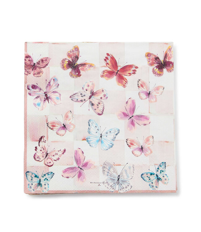 MACKENZIE CHILDS Butterfly Hill Dinner Paper Napkins
