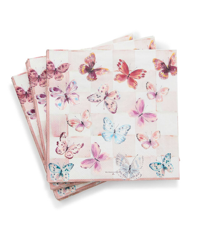 MACKENZIE CHILDS Butterfly Hill Dinner Paper Napkins