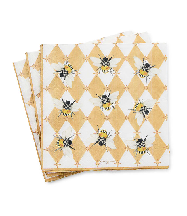 MACKENZIE CHILDS Queen Bee Dinner Paper Napkins