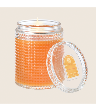 AROMATIQUE Valencia Orange - Textured Glass Candle with Lid