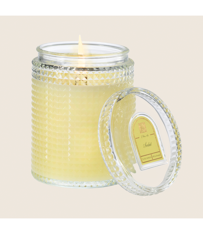 AROMATIQUE Sorbet - Textured Glass Candle with Lid