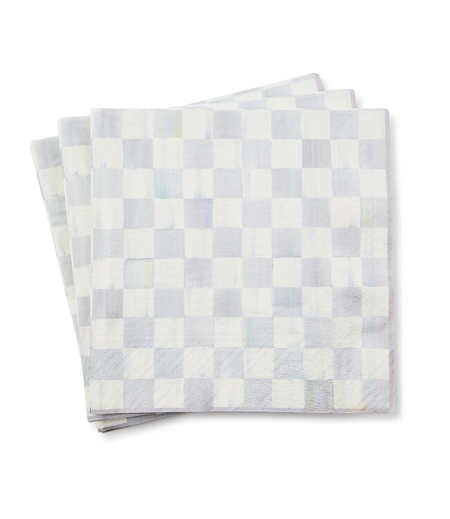 MACKENZIE CHILDS Sterling Check Dinner Paper Napkins