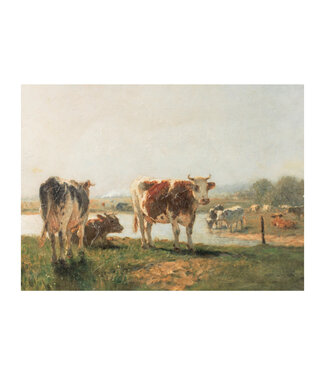 15.75"L x 11.75"H Cattle Print MDF/Wood