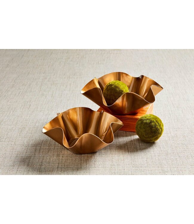 Brass Ruffle Bowl