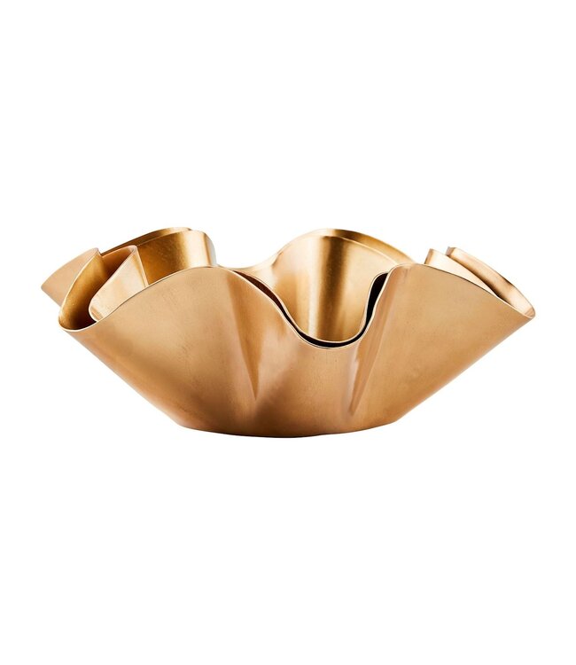 Brass Ruffle Bowl