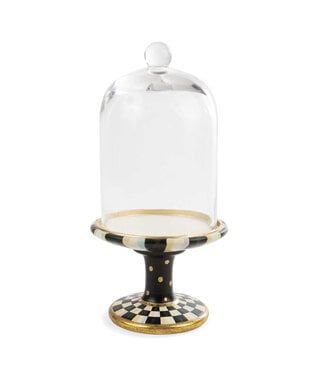 MACKENZIE CHILDS Courtly Check Pedestal with Cloche